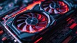 © Jelena - High-Performance GPU Close-Up with Neon LED Lights and Metallic Details for Tech Advertising Campaigns