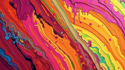 Poster - Vibrant swirling colors create a stunning abstract artwork with vivid patterns and textures. Generative AI