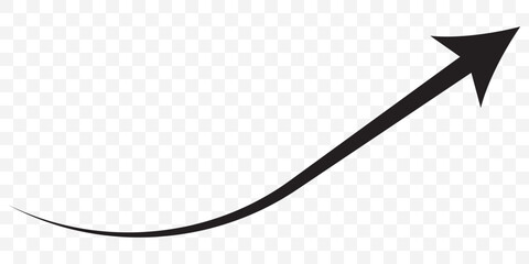 Poster - wavy curved Long arrow icon. long line arrow vector. flat style Arrow symbol. arrow on a white background. vector illustration. Curve arrow icon vector illustration. black arrow . black curve arrow 