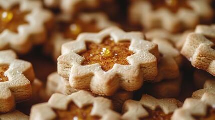 Poster - A detailed view of a batch of baked goods