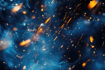 Poster - A close-up shot of a bright blue and yellow flame, perfect for use in illustrations or designs about energy, heat, or warmth