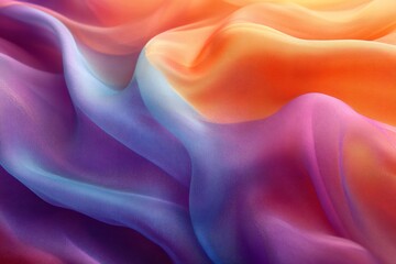 Aufkleber - Vibrant flowing fabric in gradient colors