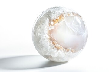 Poster - A clear glass object on a white background, ideal for product or still life photography