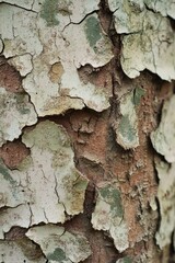 Aufkleber - A detailed view of tree bark texture and patterns