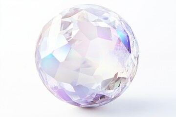 Aufkleber - A large crystal egg sits on a white surface, perfect for use in science fiction or futuristic designs