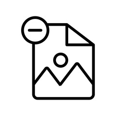 Poster - file image minus vector icon