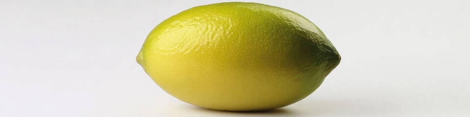 Fototapete - A single lemon sitting on a clean white surface