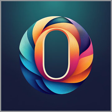 Letter O. Advertising agency vector emblem