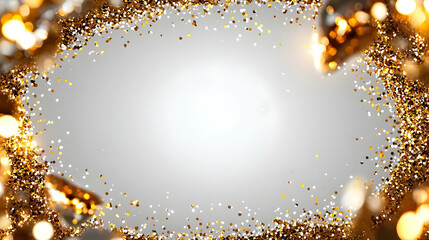 Poster - Glitter and Sparkles Frame with Shimmering Background for Designs