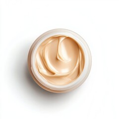 Poster - A jar of creamy substance on a clean white background