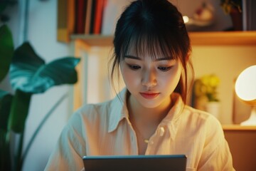 Wall Mural - A person sitting in front of a laptop computer