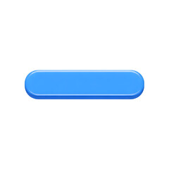 Glossy Blue Button Icon on Transparent Background. PNG
