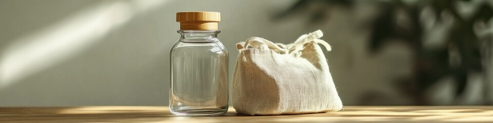 Aufkleber - A bottle of water sitting next to a bag