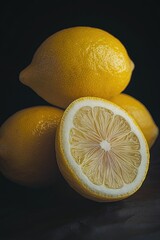 Sticker - A group of lemons sit on top of a table, fresh and green