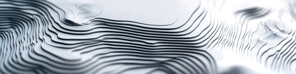 Poster - A close-up shot of a wavy surface in monochrome tones