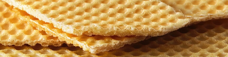 Poster - A stack of waffles sitting on top of each other, perfect for breakfast or brunch