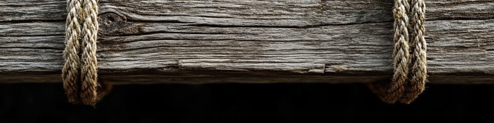 Poster - A detailed view of wood fibers wrapped with rope, often used in crafting or DIY projects