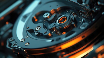 Poster - A close-up shot of a watch face with details on time and date