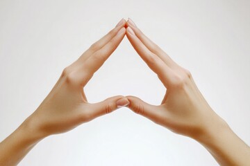 Aufkleber - Two hands forming a triangular shape with their fingers