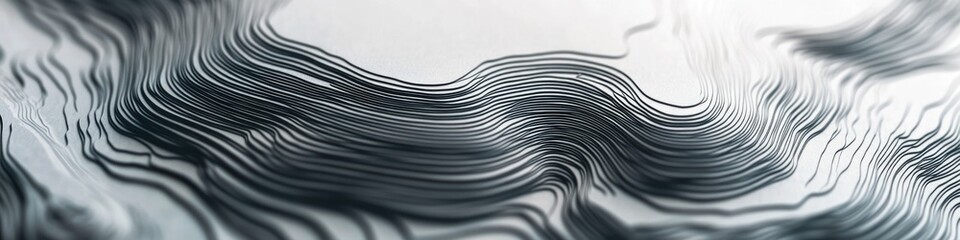 Poster - a close-up shot of a wavy surface in black and white
