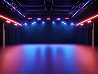Poster - Dynamic light show event modern studio photography background vibrant atmosphere wide angle artistic concept