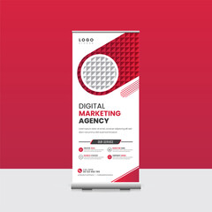 Wall Mural - Corporate Roll up banner design  Retractable banner, Business banner roll up set, standee banner template.
