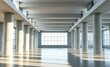 © Global Perspectives - Modern spacious concrete hall with columns large white windows empty space for text 3d rendering text 3d wallpaper 3d wallpaper wallpaper background abstract 3d illustration backdrop futuristic design