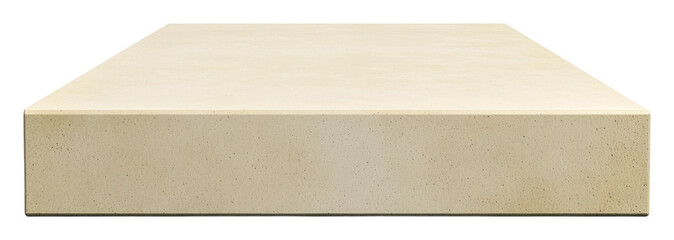 Beige surface on transparent background