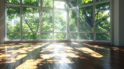 Poster - Subdued light and shadows in a softly lit room natural setting interior photography calm atmosphere corner vantage point