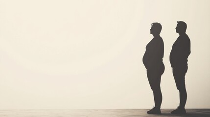 Poster - Transforming health and wellness through personal weight loss journey showcase. Generative AI