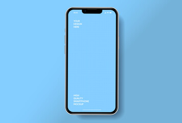 Fototapete - Realistic smartphone mockup. Mobile phone vector with isolated on white background. Device front view. 3D mobile phone with shadow. Realistic, high quality smart phone mockup for ui ux presentation.