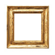 © keisuke - Old square gold frame, ideal for classic decor and displaying art or photos. Isolated on transparent background, png.