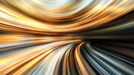 Fototapete - Vivid abstract flowing background highlighting warm tones in a captivating motion blur design : Generative AI