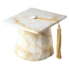 A beautifully crafted marble graduation cap symbolizes academic achievement and success. Perfect for celebrating milestones in education, representing the joy of learning.