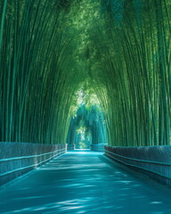 Wall Mural - Huge bamboo stalks reaching high into the sky form_009