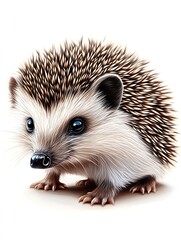 Poster - Adorable hedgehog with shiny eyes showcasing fine detail and a captivating appearance in a playful pose : Generative AI