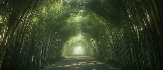 Wall Mural - Huge bamboo stalks reaching high into the sky form_029