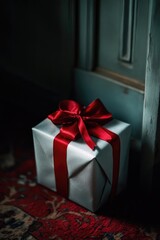 Poster - Gift Box with Red Bow