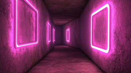Poster - Futuristic sci-fi techno lights in a cool triangular shape