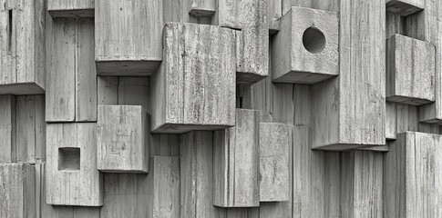 Poster - modern background with grey triangles in a 3d render