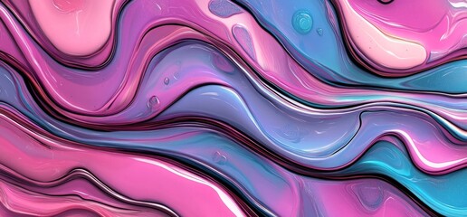 Poster - Creating an abstract background featuring holographic twisted shapes