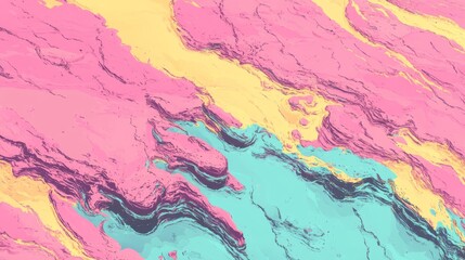 Fototapete - HD backgrounds and textures in green and yellow, featuring colorful abstract art, with a minimalist design and abstract organic shapes