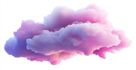 Wall Mural - Pink purple cloudscape, digital art, isolated, background, design