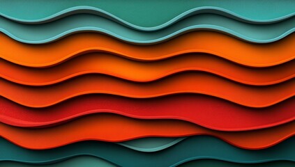 Simple minimalist retro color trendy background with abstract colorful wallpaper. Artistic digital art featuring geometric line stripes and waves, elements and design material. Stock technology