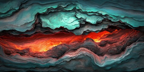 Poster - 4k background with a beautiful color gradient and added noise