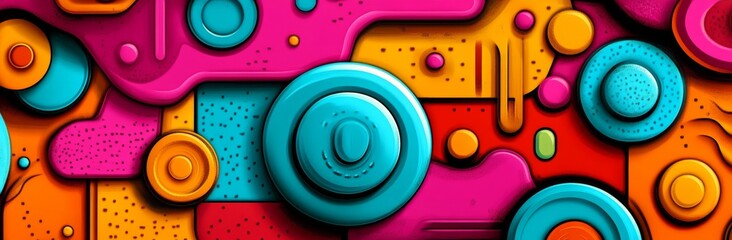 Poster - A visually appealing wave pattern in royal blue, pink, and dark magenta, perfect for textures, backgrounds, or wallpapers