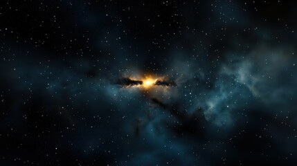 Wall Mural - a breathtaking view of a cosmic event highlighting bright colors and swirling clouds in a galaxy, fi