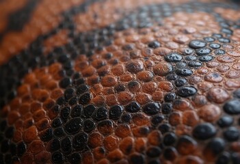 Poster - Macro shot of snake skin animal background. Reptile brown scales pattern. Close up nature skin texture. Luxury gold leather design or wild exotic wallpaper.