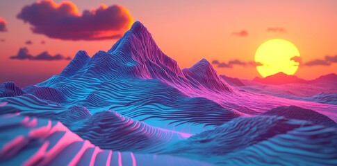 Poster - Futuristic technology and sound wave patterns are highlighted in a modern abstract glowing wave background. The design element consists of dynamic flowing wave lines. PNG file