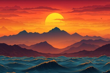Poster - an abstract background featuring a gentle gradient of soft pastel peach and orange, ideal for hitech